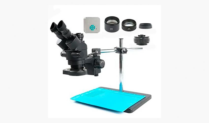 стереоскопический тринокулярный микроскоп