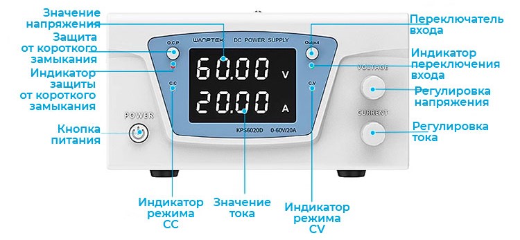цифровой источник питания Wanptek KPS6020D купить в Суперайс