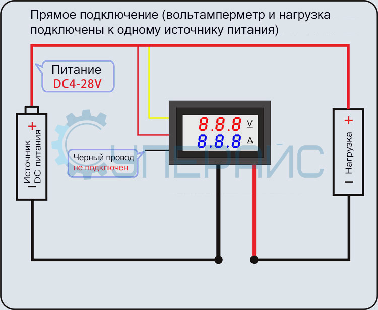 Вольтметр амперметр цифровой схема подключения