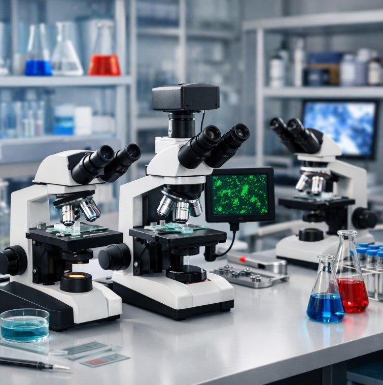 заказать микроскоп настольный в магазине суперайс