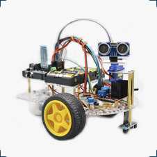Купить в подарок к 1 сентября конструктор-робот Arduino RoboCar-1 двухколёсный в Суперайс