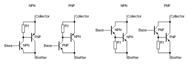 составной транзистор схема
