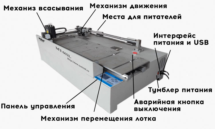 SMD установщик компонентов PUHUI MT-602L Монтаж smd, компоненты smd, smt, P&P machine
