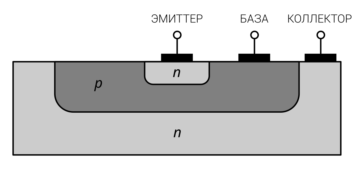 биполярный транзистор npn схема