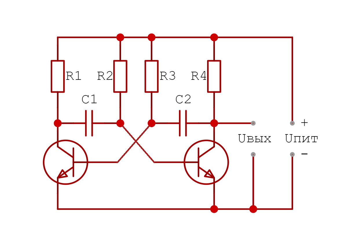 генератор частоты схема на транзисторах