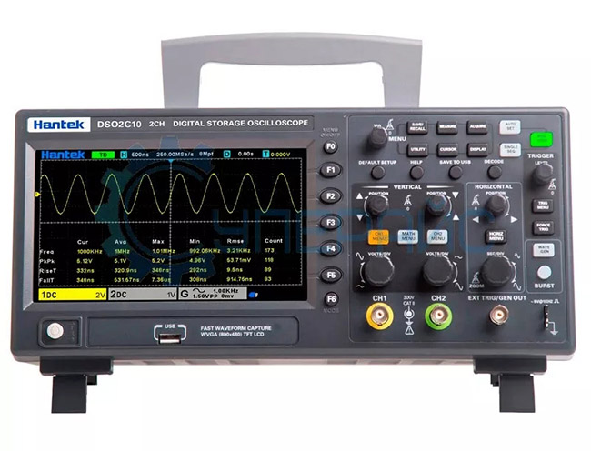 Двухканальный осциллограф HANTEK DSO2C10 Купить осциллограф недорого