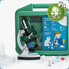 Детский микроскоп в кейсе Supereyes MyLab M10, 100x-1200x (с опытами и 5 микропрепаратами) купить в суперайс