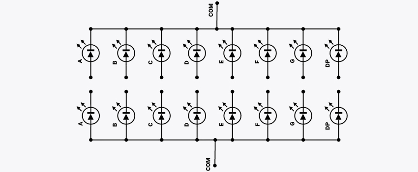 Схема соединения катодов и анодов