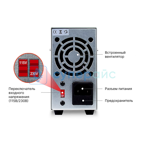 Обозначения источника питания Wanptek NPS306W