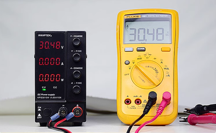 блок питания с мультиметром