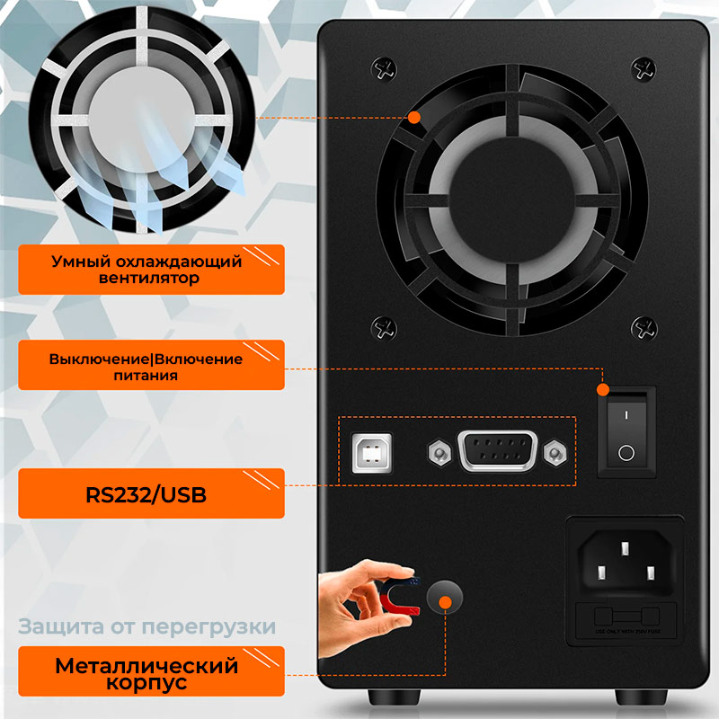 Интерфейс и преимущества источника питания Nice-power SPPS305D-232 Блок питания Nice-power SPPS305D-232 купить в Суперайс