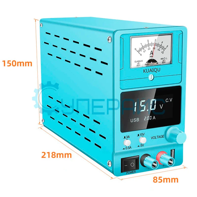 Линейный источник питания KUAIQU SPS-D1503 (15 В, 3 А) фото 2