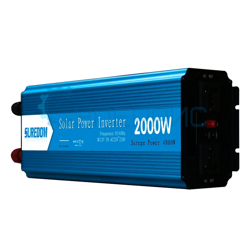 Инвертор (чистый синус) SUREDOM CZXB-2000W, 12В-220В, 2000 Вт фото 2