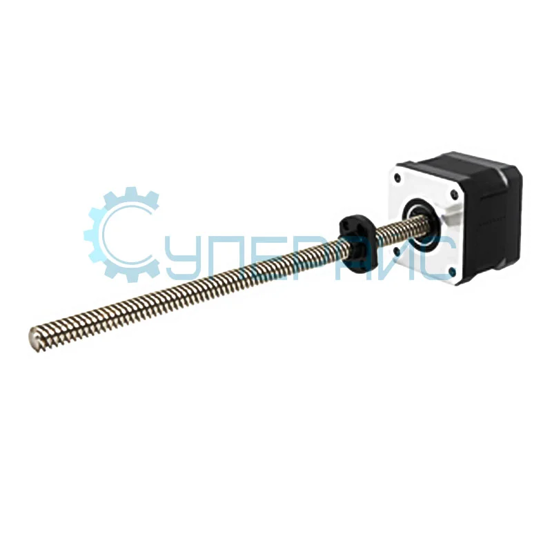 Электродвигатель шаговый UMot 42HSC1405 с винтом Tr8 * 8 (NEMA 17) фото 1