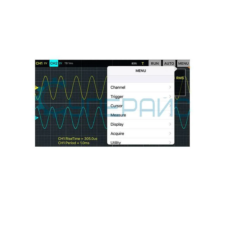 Цифровой USB осциллограф Hantek iDSO1070A с поддержкой WiFi (2 канала, 70 МГц) фото 7