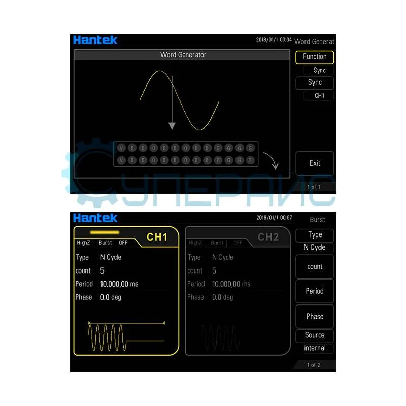 Функциональный генератор сигналов Hantek HDG6082B фото 5