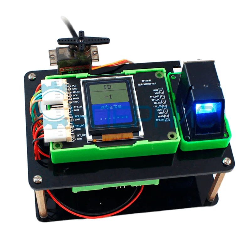 Набор для сборки электронного замка с распознаванием отпечатков пальцев, совместимый с Arduino фото 1