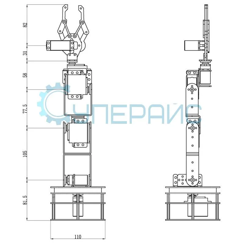 Роботизированная рука-манипулятор WHEELTEC SR650 (6 степеней свободы) фото 1