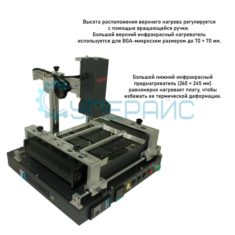 Ремонтная паяльная станция ACHI IR-PRO-SC с инфракрасным нагревом по термопрофилю для установки микросхем с малым шагом фото