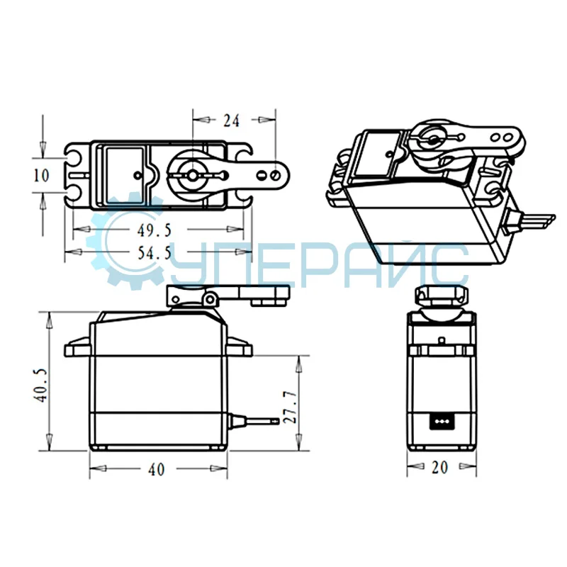 Сервопривод DSSERVO DS3235 (360°, 35 кг*с*см) фото 4