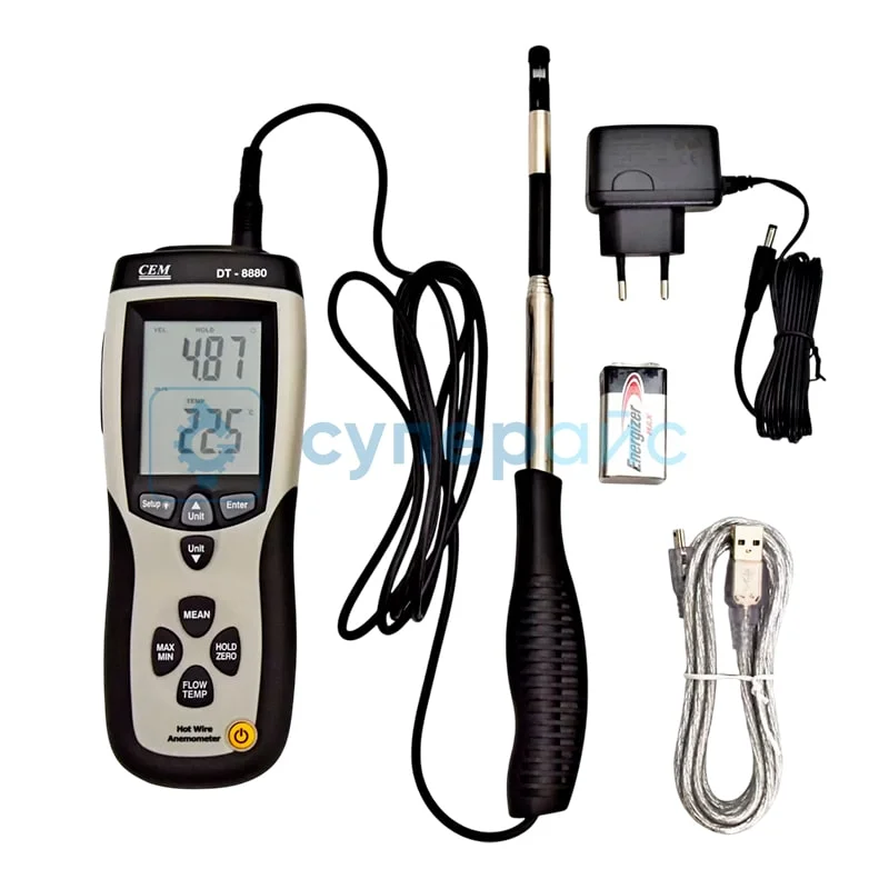 Термоанемометр для измерения скорости ветра CEM DT-8880 фото 2
