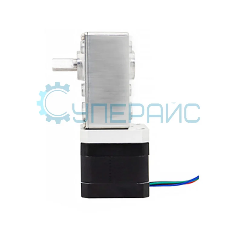 Шаговый двигатель с червячным редуктором UMot 42HSC1409 (1:50) с односторонним выходным валом фото 2