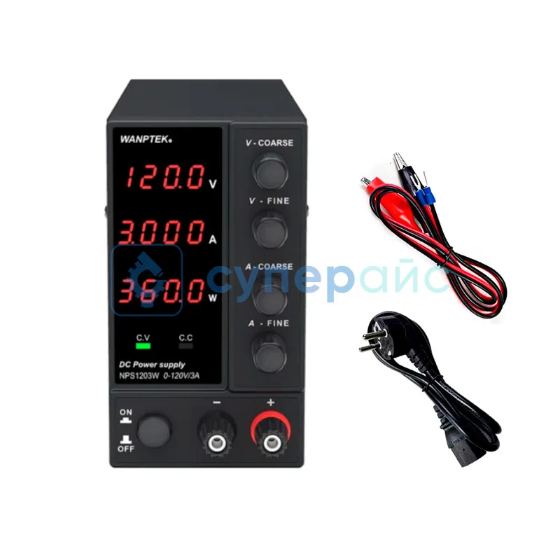 Регулируемый блок питания Wanptek NPS1203W (120В, 3А) фото 4