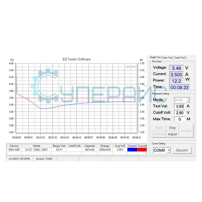 Электронный тестер аккумуляторов ZKETECH EBC-A05+ фото 5
