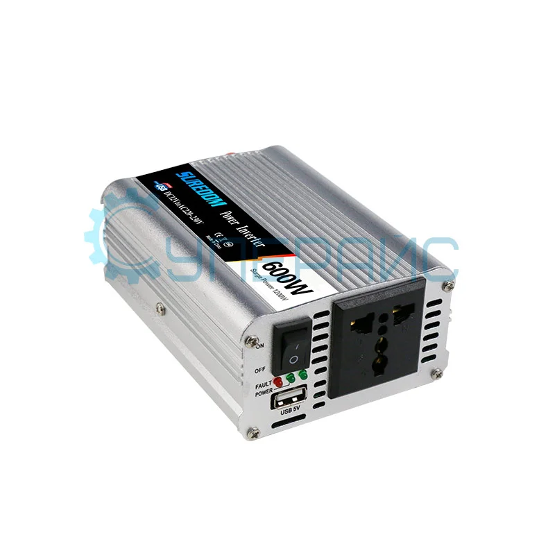 Автомобильный инвертор напряжения SUREDOM YSCZ-600W, 12В-220В, 600 Вт фото 4