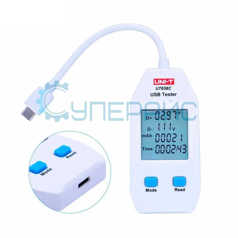 Цифровой USB тестер напряжения UNI-T UT658C фото 2
