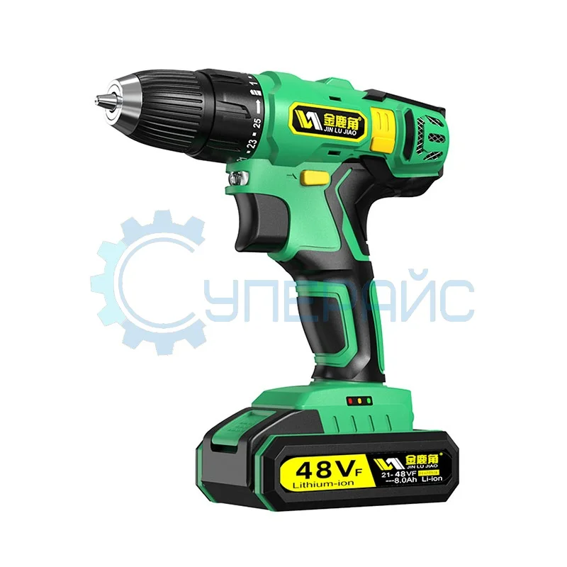 Ударный шуруповерт JLJ BS001-48VF с двумя аккумуляторами и кейсом фото 1