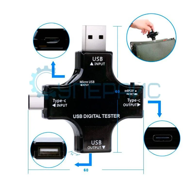 Цифровой тестер USB Juwei Atorch J7-C с Bluetooth модулем фото 1