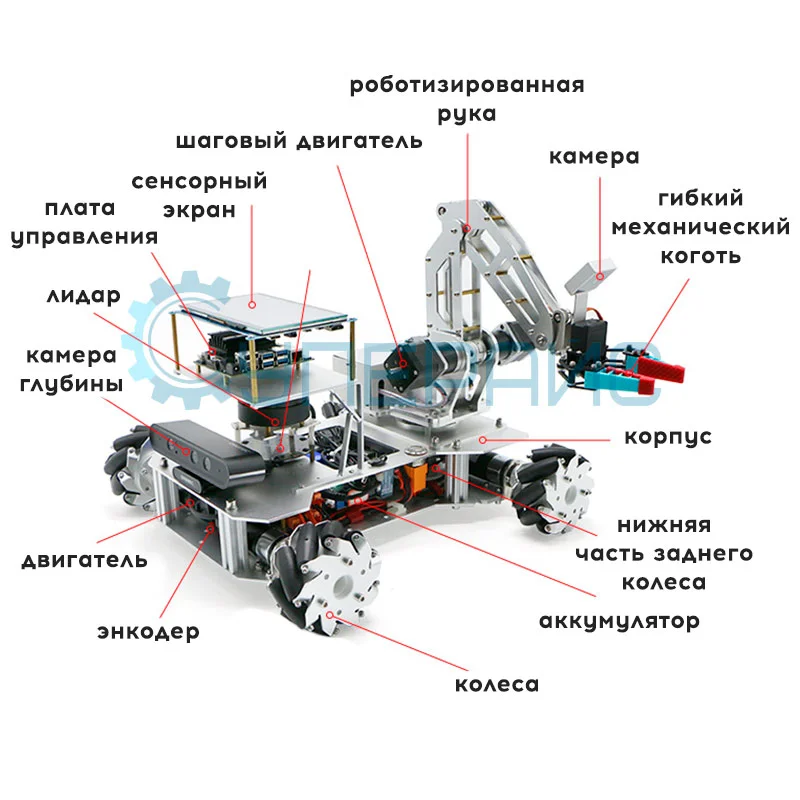 Робот автомобиль WHEELTEC R350A PLUS с пультом дистанционного управления фото 2