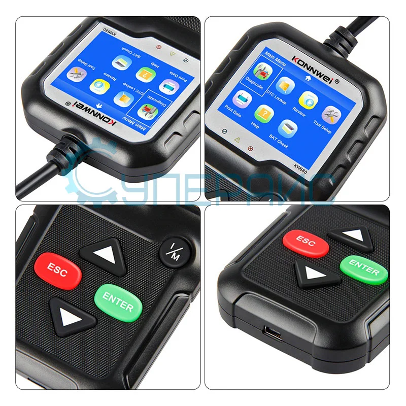 Автосканер Konnwei KW680 с поддержкой OBDII протоколов, чтение и стирание кодов неисправностей фото 4