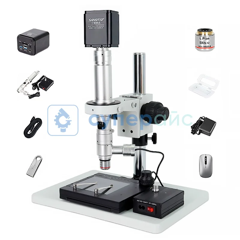 Металлографический цифровой микроскоп Sanotid TD-TZG5X-4KD фото 1