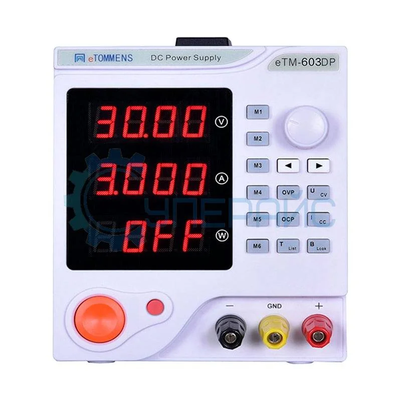 Лабораторный трансформаторный блок питания eTOMMENS eTM-603DP (60В, 3А) фото 1