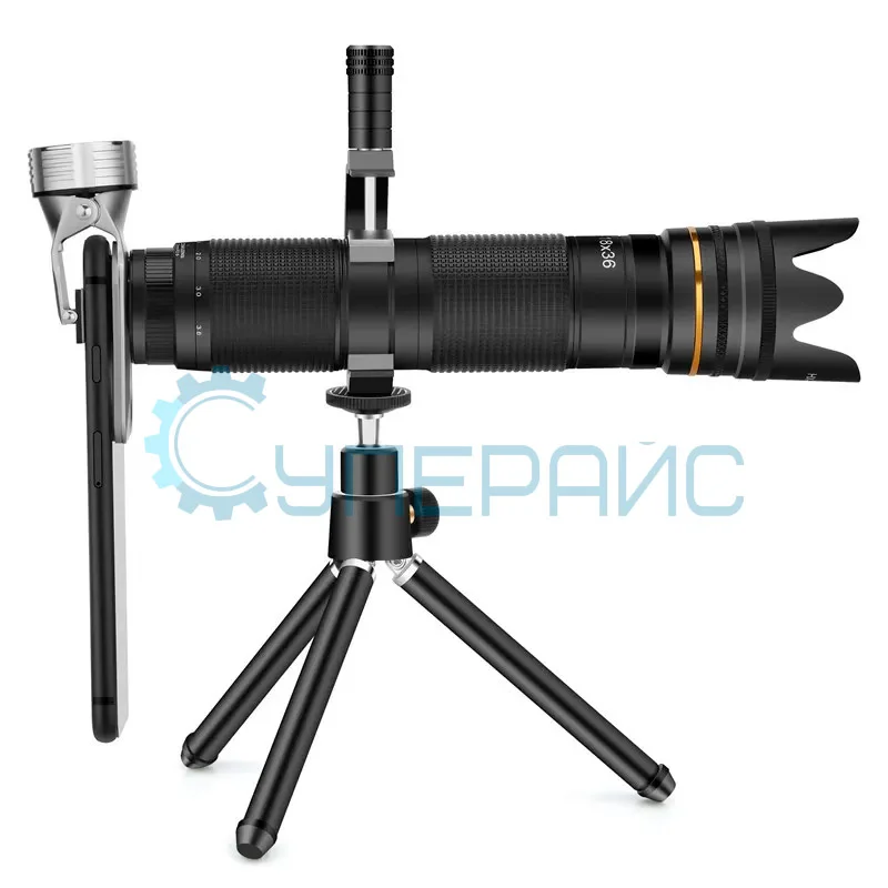 Объектив для телефона 16-35x (пульт ДУ, штатив) фото 2