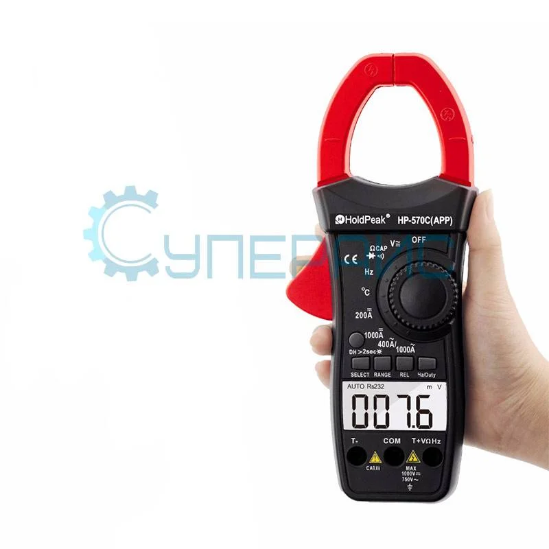 Цифровые токоизмерительные клещи AC/DC HoldPeak HP-570C-APP фото 4