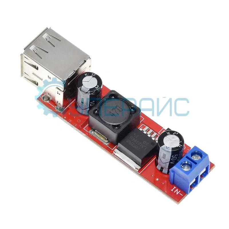 Понижающий преобразователь LM2596 с двойным USB портом фото 2