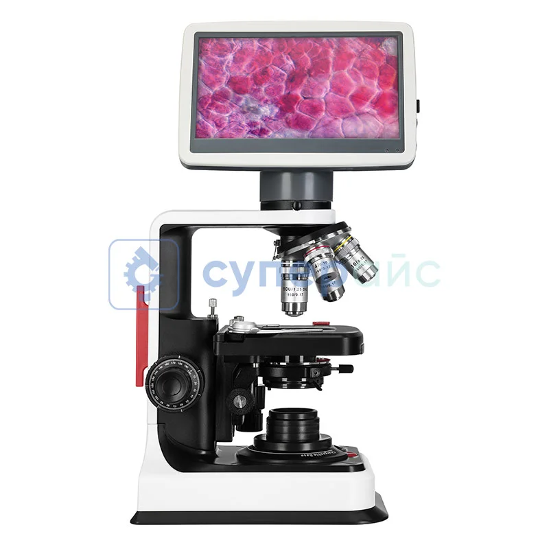 Лабораторный цифровой микроскоп Levenhuk D450L LCD 7 дюймов фото 2