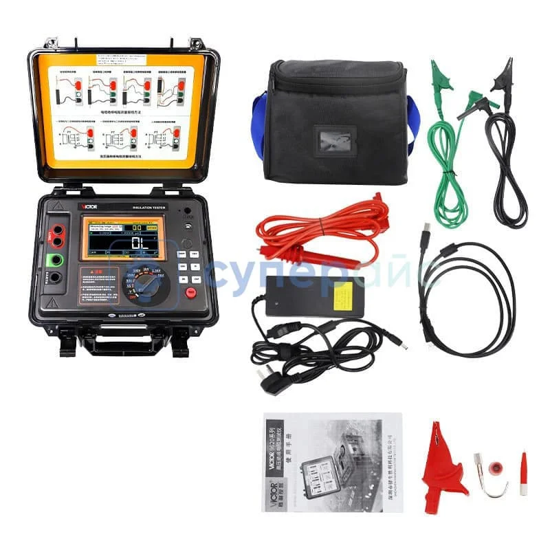 Тестер сопротивления изоляции Victor 9600B фото 3