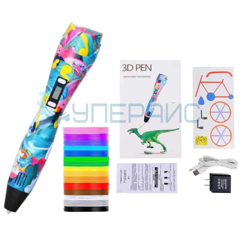 3D ручка Kibixing K3A с 75 метрами пластика фото 4