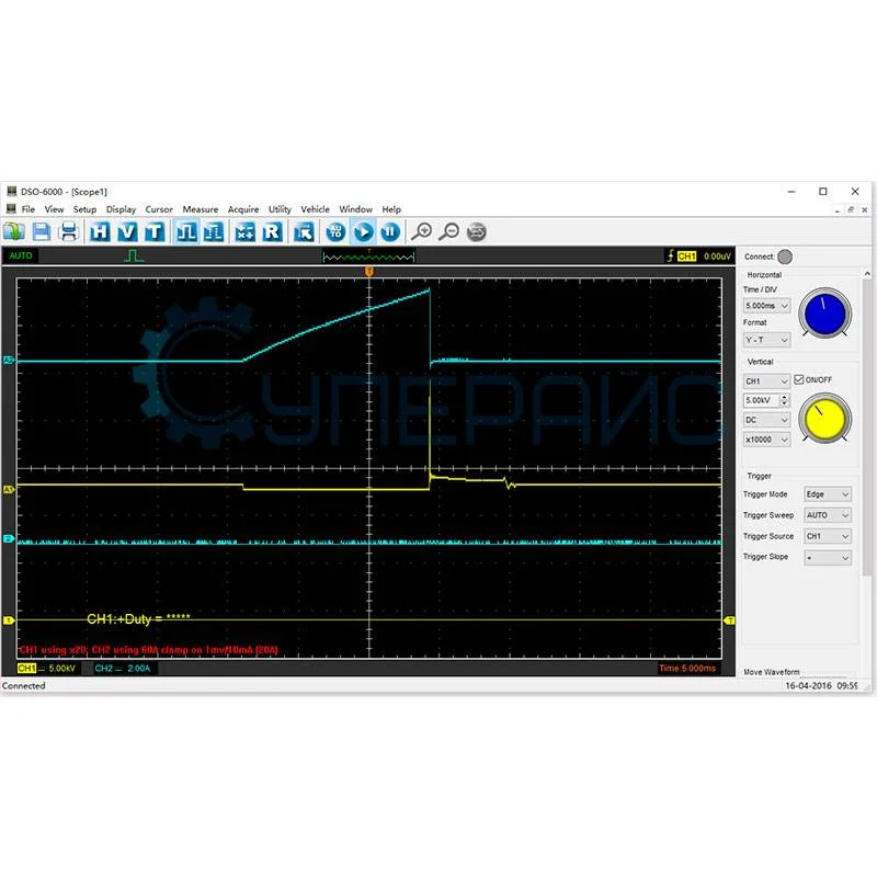 Автомобильный USB осциллограф Hantek DSO-6074BE фото 13