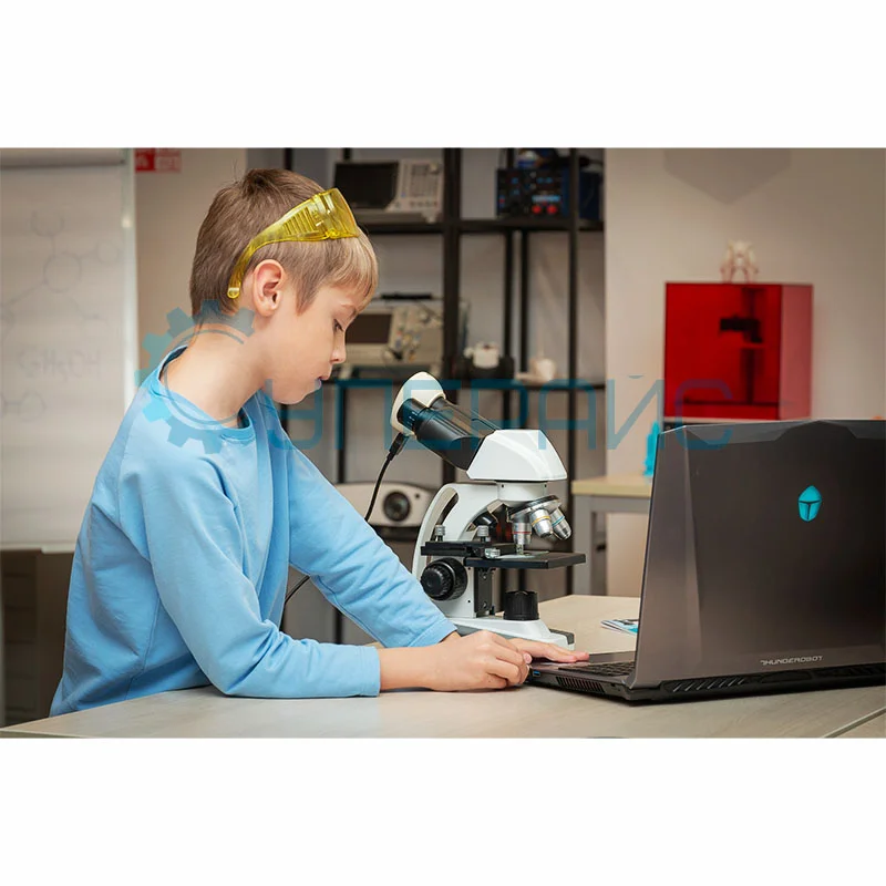 Учебный биологический микроскоп Supereyes MyLab M20 с камерой-окуляром и набором для опытов фото 2