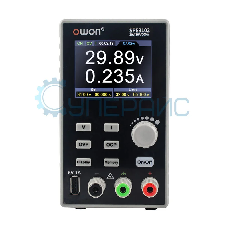 Одноканальный источник питания OWON SPE3102 (30В, 10А) фото 2