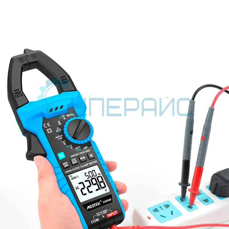 Профессиональные токовые клещи Mestek CM86B с катушкой Роговского фото 1