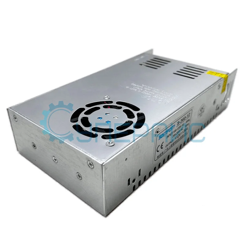 Источник питания SOMPOM S-360-12 (12В, 30А) в широком корпусе фото 1