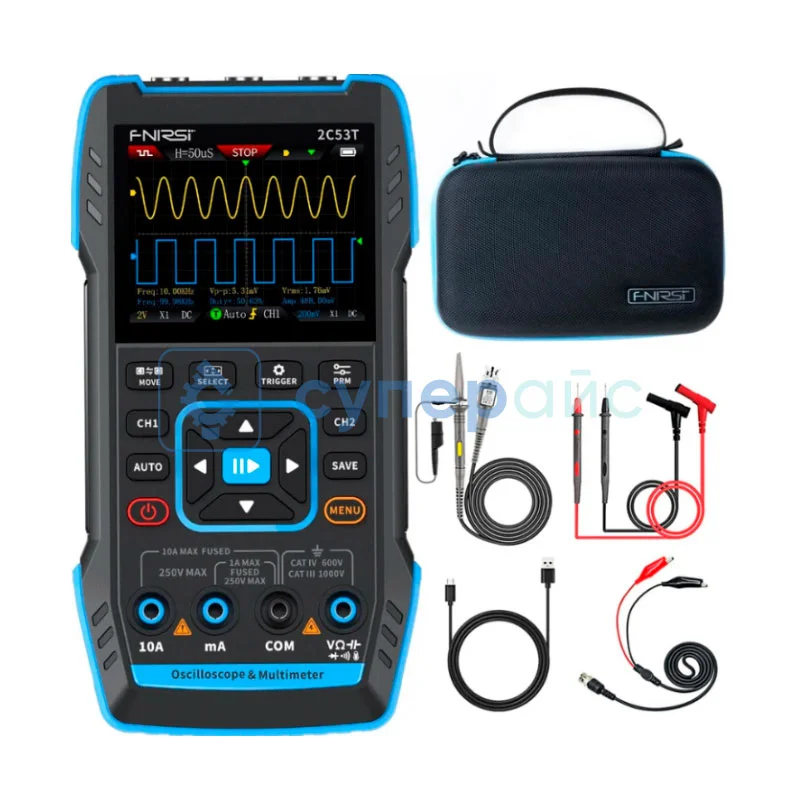 Портативный осциллограф FNIRSI 2C53T фото 2