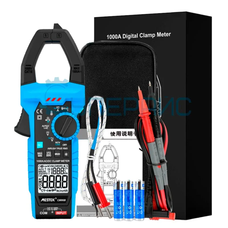 Цифровые токоизмерительные клещи Mestek CM86B с функцией мультиметра фото 3