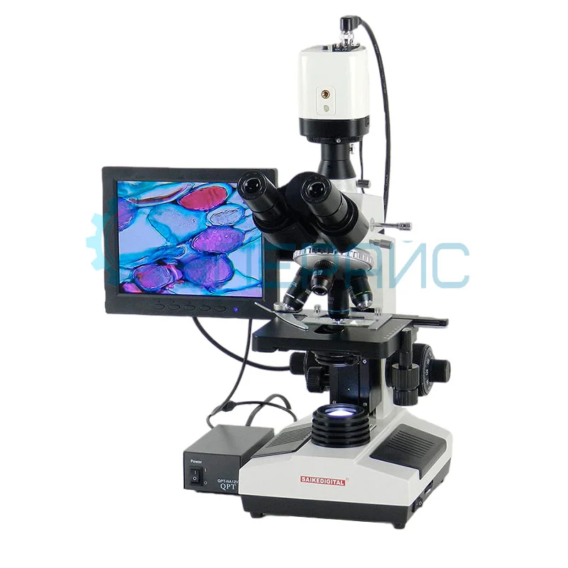 Микроскоп тринокулярный Saike Digital SK2009H2S3 с дисплеем фото 1